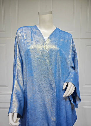 Shiny Party Abaya Ramadan Eid Batwing Satin Open Kimono Dubai Luxury Muslim Damen Abayas For Women Kaftan Dress Islamic Clothing