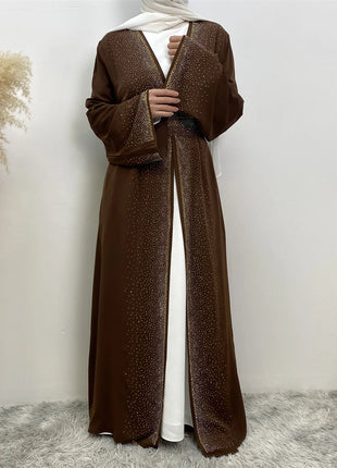 Ramadan Eid Dubai Open Black Muslim Kimono Abaya Damen Turkey Islam Abayas For Women Dress Kebaya Robe Femme Musulmane Kaftan