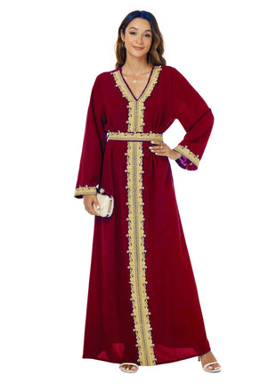 Party Dress Ramadan Long Robe Muslim Vestidos Sashes Abaya Dubai Arabic Morocco Jalabiya Eid Women Dresses Modest Saudi Abayas
