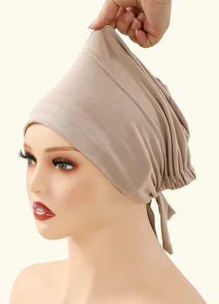 Basic Muslim Hijab Cotton Scarf Solid Color Headscarf Women Daily Wear Modest Styling Soft Breathable Lightweight  25*19CM