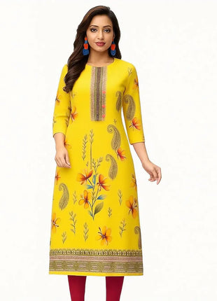 Muslim Dress Kurtta Women Fashionable Elegant National Style Straight Tube Casual Slit hem Abito Donna Musulmana