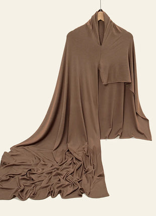 Fashion Modal Jersey Hijab Instant Scarf Muslim Woman Bonnet Hijab Shawl Lady Soft Long Wraps Church Prayer Turban Headband
