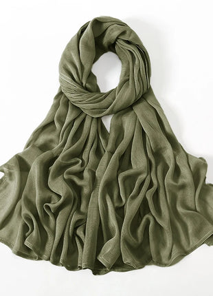 Muslim Modal Hijab Rayon Cotton Shawls for Women Plain Scarf Big Size Headscarf Islamic Turban Headband 190*85cm