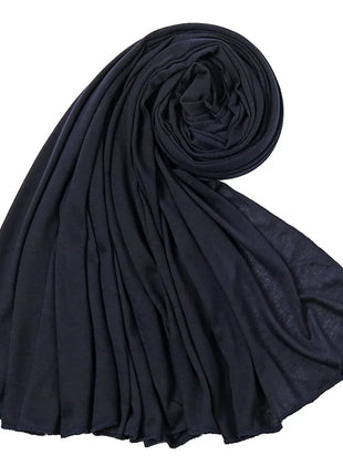 Hot Muslim Fashion Woman Soft Hijabs Scarf Shawl Plain Cotton Jersey Scarves Turban Women Long Shawls Head Wrap Headband Abaya