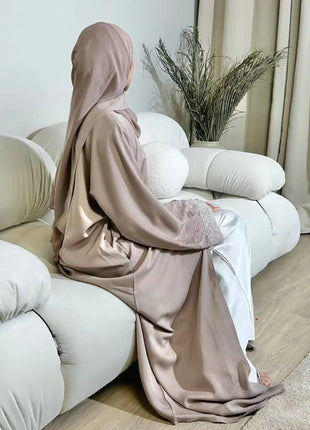 Eid Muslim Diamond Abaya For Women Button Cardigan Up Jalabiya Ramadan Dress 2026 Ramadan Caftan Party Long Robe Vestido Largos