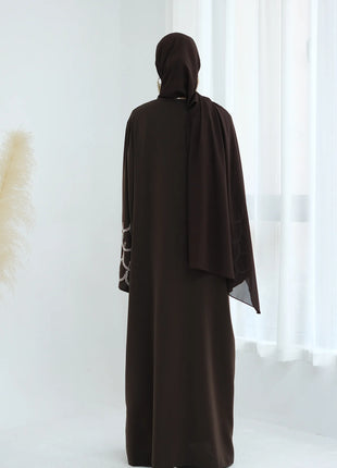 2025 Middle Eastern Islam Outfit for Muslim Women Luxury Dubai Modest Abaya Dress Eid Arabic Cardigan Plain Turkey Kaftan Robe