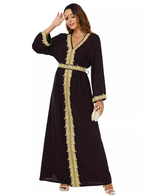 Party Dress Ramadan Long Robe Muslim Vestidos Sashes Abaya Dubai Arabic Morocco Jalabiya Eid Women Dresses Modest Saudi Abayas