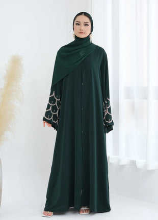 2025 Middle Eastern Islam Outfit for Muslim Women Luxury Dubai Modest Abaya Dress Eid Arabic Cardigan Plain Turkey Kaftan Robe