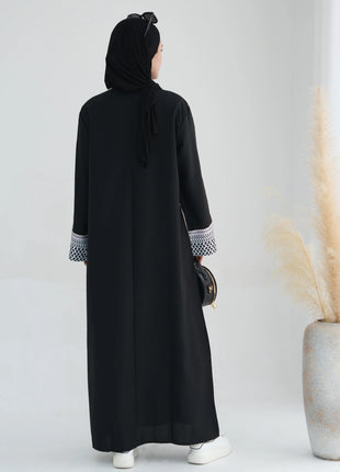 2025 Ramadan Gorgeous Muslim Middle East Abayas Women Elegant Cardigan Fashion Robe Dubai Luxury Eid Islam Long Dress Kaftan