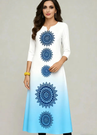 2026 Dress Kurt Women's Fashionable And Elegant Long Sleeved Straight Tube Casual Color Elephant Pattern Women Dress Abaya