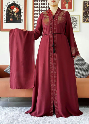 New Women Elegant Dress Chiffon Open Abaya with Zipper Muslim Women Dress Islamic Clothing Cardigan Abaya Women Muslim Dress