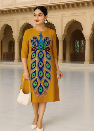 Muslim Women's Kurt Fashionable And Elegant Turkish Abaya Straight Tube Casual Kurtta Abito Donna Musulmana Girls Prayer Dress