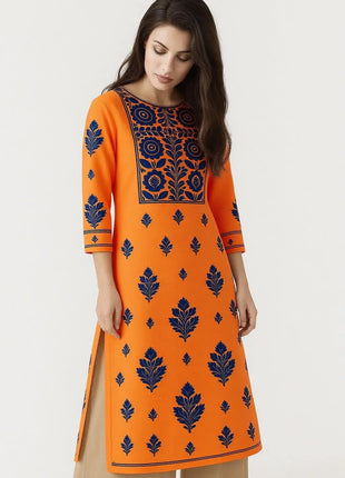 Muslim Dress Kurt Women's Fashionable And Elegant Straight Tube Slit hem Colorful Islamic Clothing For Women Girls Prayer Dress