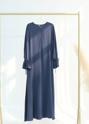 Ramadan Arabic Muslim Women Modest Dress 2025 Elegant Dubai Plain Abaya Islamic Church Clothing Fashion Loose Turkey Solid Robe