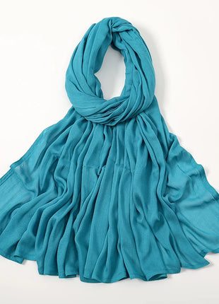 Muslim Modal Hijab Rayon Cotton Shawls for Women Plain Scarf Big Size Headscarf Islamic Turban Headband 190*85cm