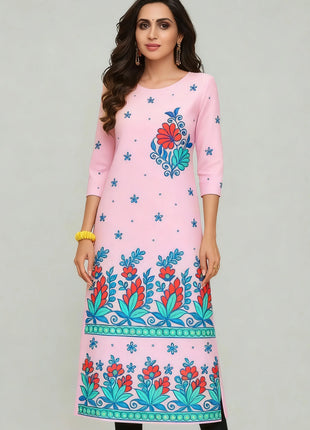 Muslim Dress Kurtta Women's Fashionable And Elegant Straight Tube Casual Colorful Slit hem Abito Donna Musulmana Turkish Abaya