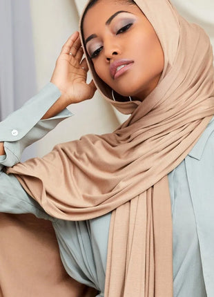 Premium Modal Cotton Jersey Hijab Scarf Muslim Long Shawl Women Plain Soft Turban Tie Head Wraps Africa Female Headband 170x60cm
