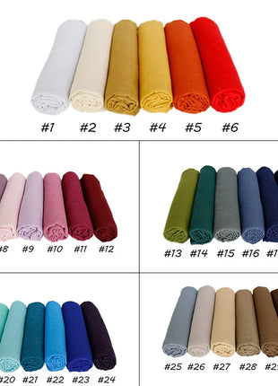 Shimmer Glitter Cotton Viscose Hijab Scarves For Women Muslim Long Shawls Headscarf Wraps Solid Headbands Stole Bufandas Turbans