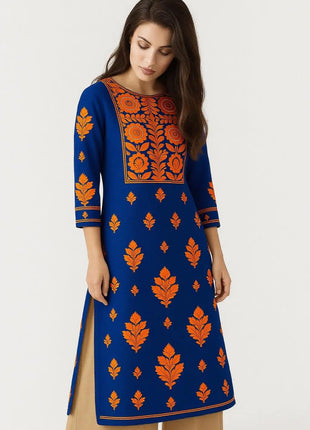Muslim Dress Kurt Women's Fashionable And Elegant Straight Tube Slit hem Colorful Islamic Clothing For Women Girls Prayer Dress