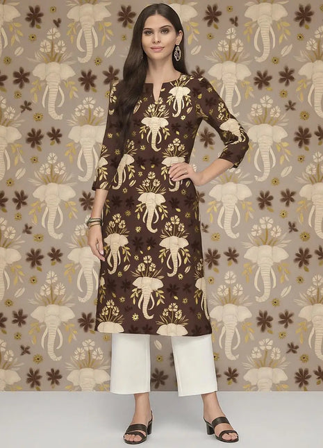 Muslim Kurt Women's Fashion Comfortable Dress Long Sleeve Straight Tube Casual Ethnic Flowers Regular Size New Dress