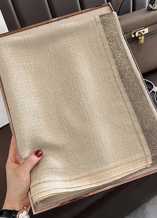 2023 New Women Scarf Winter Warm Solid Silk Wool Shawls Lady Wraps Bufanda Floral Pashmina Luxury Embroidery Warn Scarves