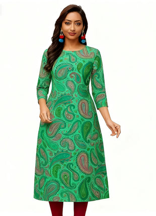 Muslim Dress Kurt Women's Fashionable Elegant Straight Tube Casual Flowers Color Elephant Pattern Abito Donna Musulmana Slit hem
