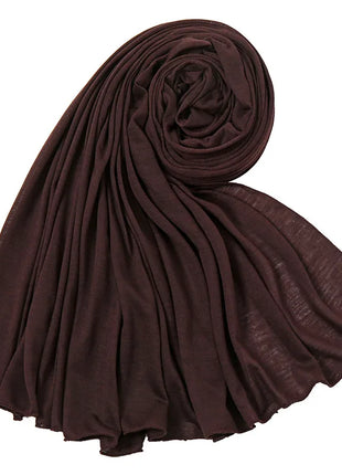 Hot Muslim Fashion Woman Soft Hijabs Scarf Shawl Plain Cotton Jersey Scarves Turban Women Long Shawls Head Wrap Headband Abaya