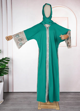 2026 Eid Mubarak Dubai Abayas Muslim Women Long Sleeve Dress Party Evening Gown Caftan Marocain Turkish Islamic Clothing Boubou