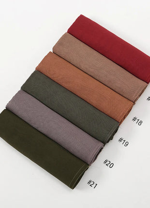 Fashion Modal Hijab Rayon Cotton Shawls Muslim Hijabs For Women Plain Scarf Big Size Headscarf Islamic Turban Headband 190*85cm