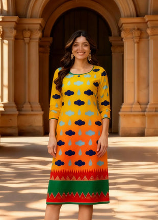 National style Muslim Women's Casual Fashionable Comfortable Kurtta Dress Slit hem Abito Donna Musulmana Girls Prayer Dress