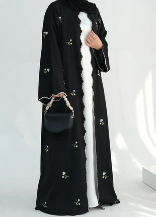 Eid Muslim Abaya for Women Embroidery Cardigan Dresses Abayas Ramadan Morocco Dubai Jalabiya Kaftan Vestidos Arab Long Robe 2025