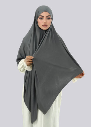 145*145cm Large Size Jersey Modal Square Scarf Stretchy Muslim Instant Hijab Layer Khimar Eid Islamic Women Prayer Headscarf