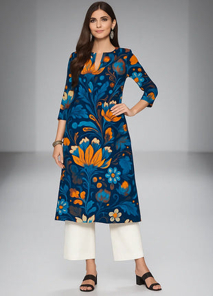 Muslim Dress Kurt Women's Fashionable And Elegant Long Sleeved Straight Tube Casual Flowers Pattern Robe Traditionnelle Arabe