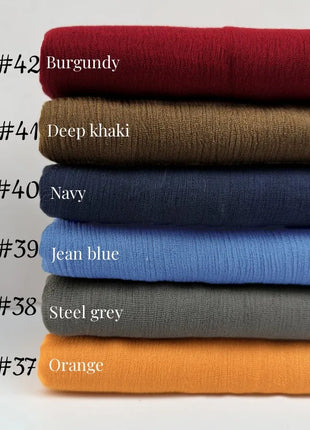 61 Colors Soft Cotton Viscose Scarf Rayon Material Muslim Hijab Mid Eastern Plain Solid Color Headscarf With Tassel