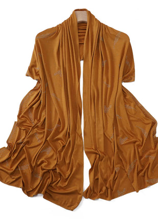 Bling Bling Rhinestone Scarf for Women Sparkling Sport Scarf Non-Shed Crystal Wrap Sun Protective musilim hijab Yoga Party Gift