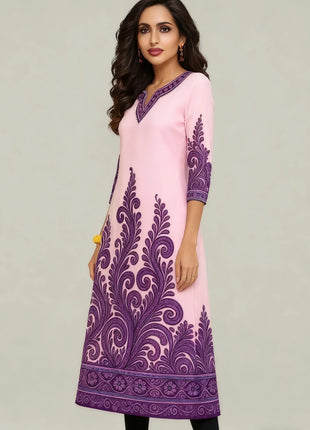 National style Women's Kurt Casual Fashion Dress Long Sleeved Straight Tube Casual Ethnic Flower Muslim Kaftan Dresses Morocco