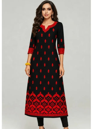 Muslim Dress Kurt Women's Fashionable And Elegant National Style Straight Tube Casual Round Neck Colorful Elephant Pattern Dress