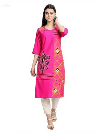 National style Women Kurtta Casual Fashion Dress Slit hem Straight Tube Casual Ethnic Flower Muslim Kaftan Turkish Abaya Morocco
