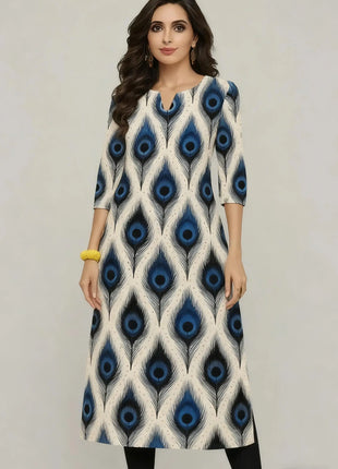Muslim Kurtta women's Casual Fashion Dress National style Straight Tube Casual Ethnic Flower Round Neck Regular Design Sense