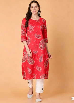 National style Kurt Women's Fashion Comfortable Slit hem Straight Casual Ethnic Flowers Pattern Robe Abito Donna Musulmana