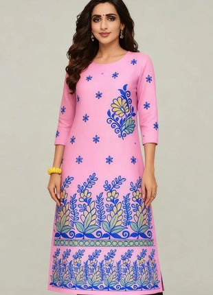 Muslim 2026 Dress Kurt Women's Fashionable And Elegant Slit Hem Kurtta Straight Tube Casual Modest Dress Abito Donna Musulmana