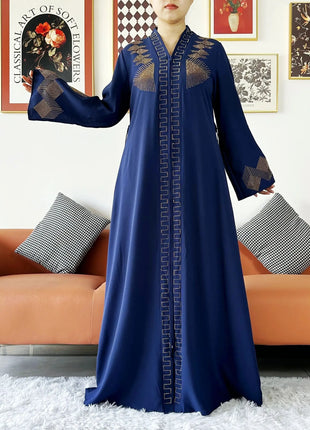 2024 Women Elegant Party Dress Chiffon Open Abaya Muslim Women Dress Islamic Clothing Cardigan Abaya Women Muslim Dress