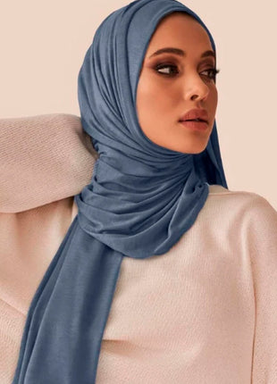 Hot Muslim Fashion Woman Soft Hijabs Scarf Shawl Plain Cotton Jersey Scarves Turban Women Long Shawls Head Wrap Headband Abaya