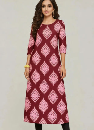Muslim Dress Kurtta Women's Fashionable Slit hem Straight Tube Casual Elephant Women Dress Turkish Abaya Abito Donna Musulmana