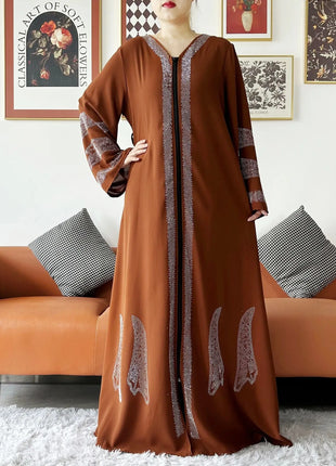 2024 Women Elegant Party Dress Chiffon Open Abaya Muslim Women Dress Islamic Clothing Cardigan Abaya Women Muslim Dress