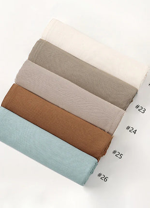 Fashion Modal Hijab Rayon Cotton Shawls Muslim Hijabs For Women Plain Scarf Big Size Headscarf Islamic Turban Headband 190*85cm