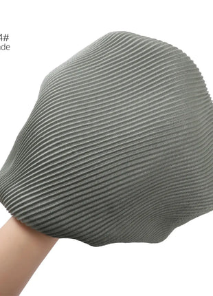 New Breathable Soft Solid Color Silver Silk Crumpled Shiny Pleated Shawl Women's Hair Towel Scarf One Piece Dropshipping