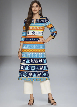 Muslim Kurt Christmas Women's Casual Fashion Comfortable Dress Long Sleeve Straight Tube Casual Ethnic Arabian Dress