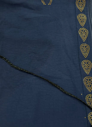 Muslim Open Abayas For Women 2024 Pure Chiffon Zipper Diamonds Loose Femme Robe Islam Dubai Boubou Moroccan Caftan With Turban