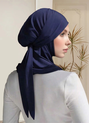 Modal Cotton Jersey Hijab Scarf Long Muslim Shawl Plain Soft Turban Tie Head Wraps For Women Africa Headband